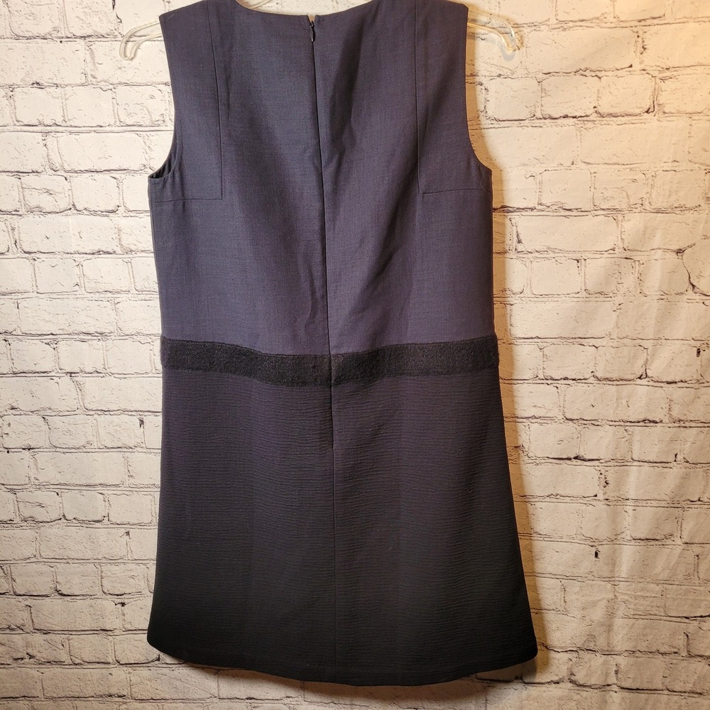 LaFayette 148 Navy Dress Virgin Wool Sleeveless Size 6 Career Capsule Staple - Picture 3 of 7